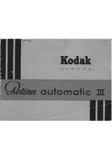 Kodak Retina Automatic 3 manual. Camera Instructions.